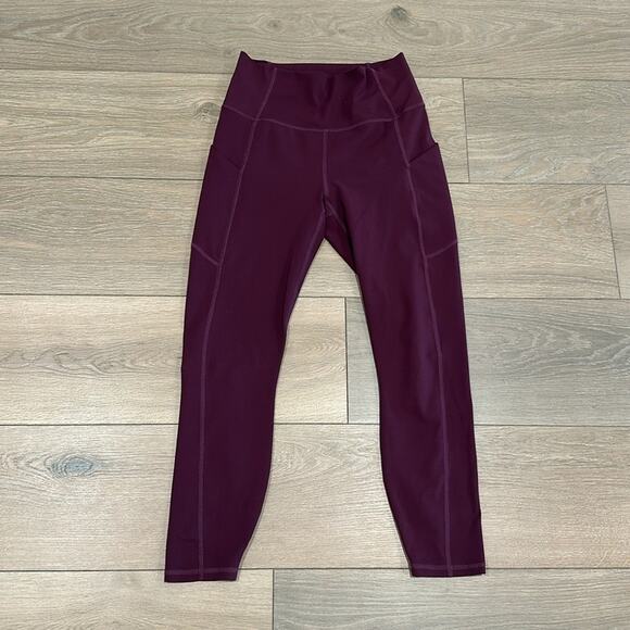 FABLETICS Burgundy Oasis PureLuxe High Waist Pocket Workout Gym Yoga Leggings S - Picture 2 of 12